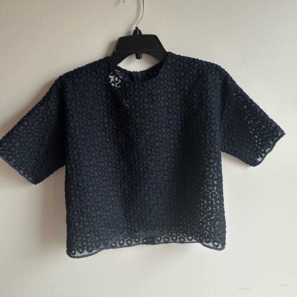 St.Gallen Flower Embroidery Organza Blouse